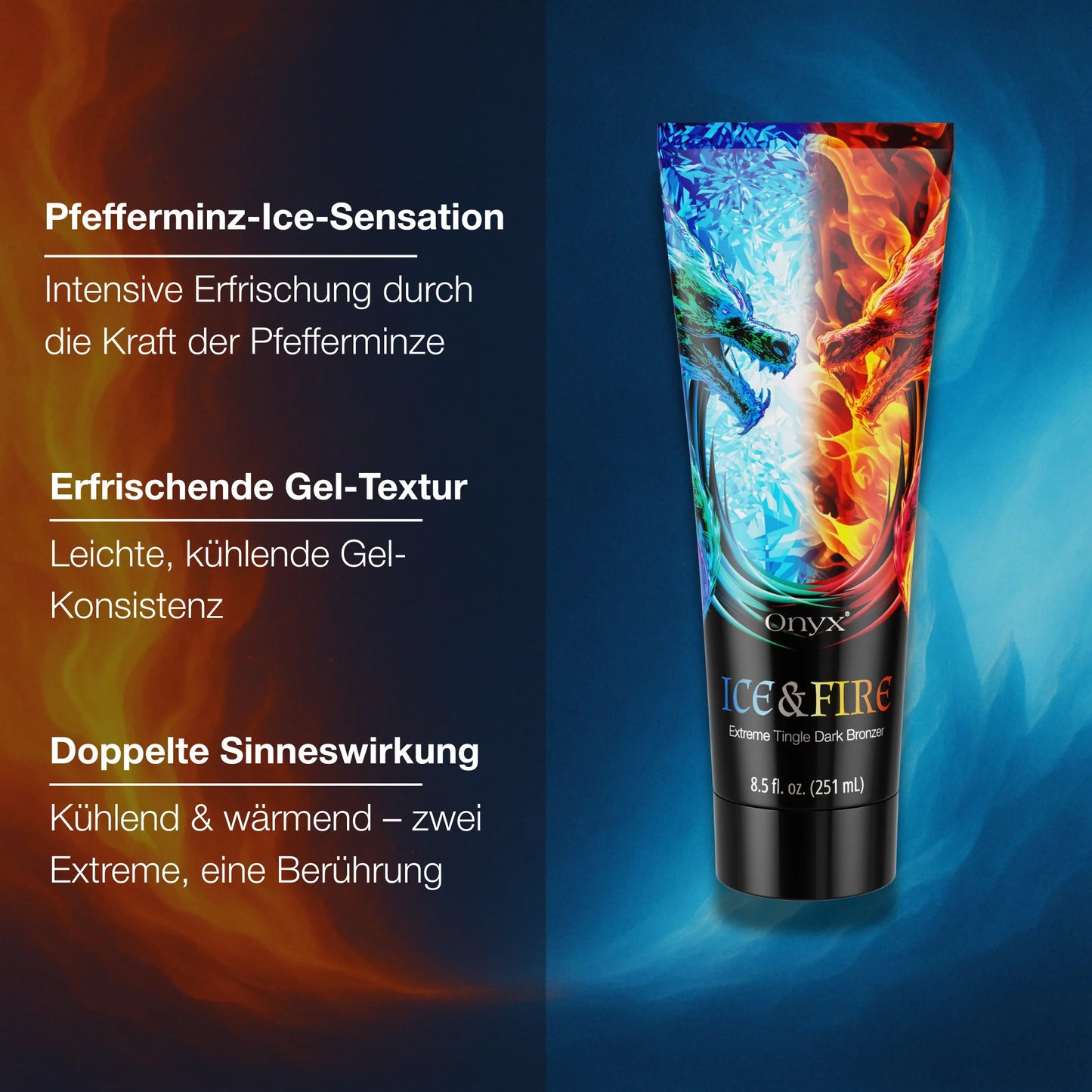 Ice & Fire con aroma a menta, textura de gel refrescante y doble efecto sensorial