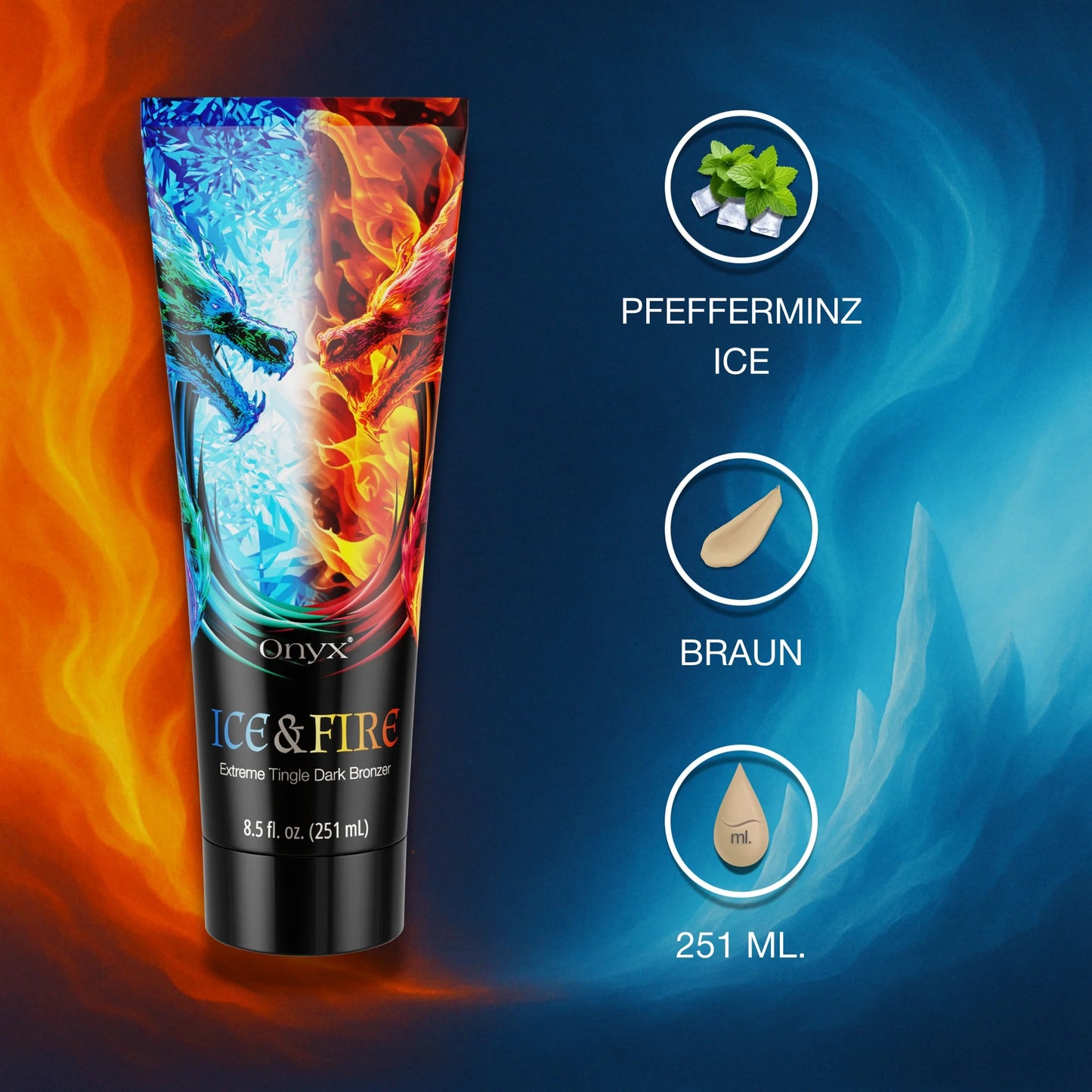 Onyx Ice & Fire presentación del producto con nota aromática, textura y contenido