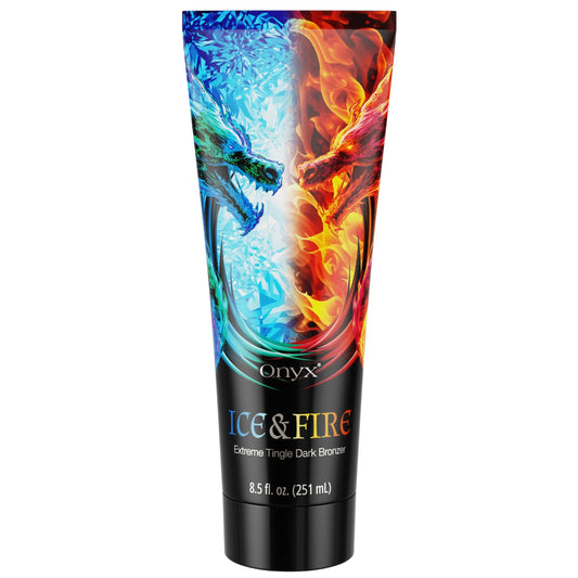 Onyx Ice & Fire loción bronceadora con efecto tingle y frescor para un bronceado intenso